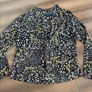 RACHEL Rachel Roy Black Floral Blouse